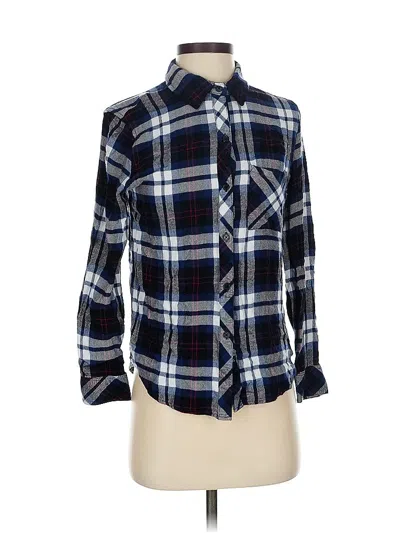 Pre-owned Rails Long Sleeve Polo Shirt In Blue