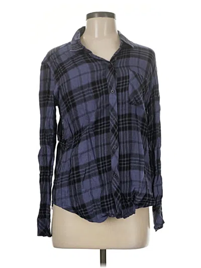 Pre-owned Rails Long Sleeve Polo Shirt In Blue