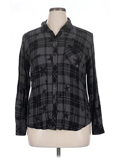 Pre-owned Rails Long Sleeve Polo Shirt In Gray