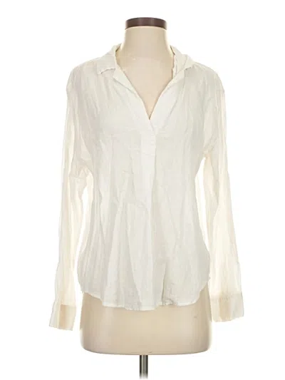 Pre-owned Rails Long Sleeve Polo Shirt In White