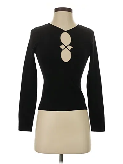 Pre-owned Rails Long Sleeve Top Black Keyhole Neckline Tops