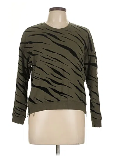 Pre-owned Rails Long Sleeve Top Green Crew Neck Tops