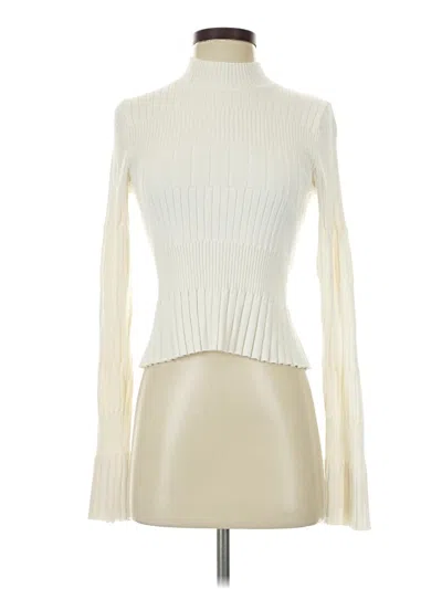 Pre-owned Rails Long Sleeve Top Ivory Turtleneck Tops