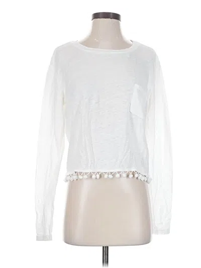 Pre-owned Rails Long Sleeve T-shirt In White