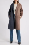 Rails Lore Two-tone Wool Blend Coat In Charcoal Mink Mix