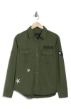 Rails Loren Cotton Blend Shirt Jacket In Green