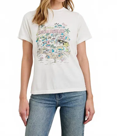 Rails Los Angeles Map Boyfriend T-shirt In White In Neutral