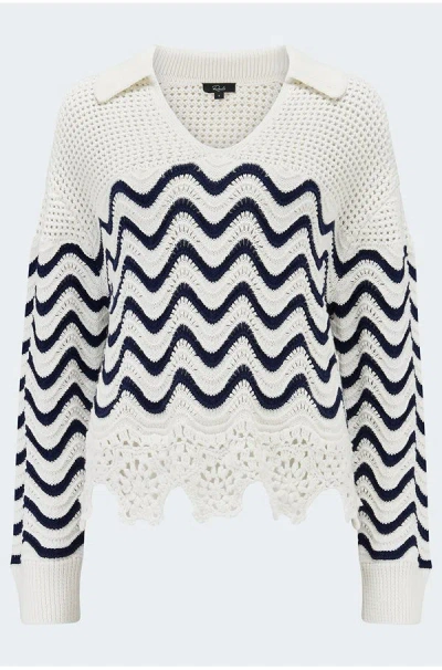 Rails Louise Jumper In Wave Stripe In Navy&#47;multi
