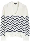 Rails Louise Wavy-intarsia Cotton Jumper In White