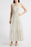 Rails Loulou Diamond Print Sleeveless Linen Blend Maxi Dress In Ivory Zanzibar