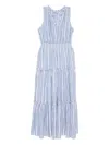 Rails Loulou Stripe Sleeveless Linen Blend Maxi Dress In Blue