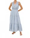Rails Loulou Stripe Sleeveless Linen Blend Maxi Dress In Blue