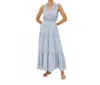 Rails Loulou Stripe Sleeveless Linen Blend Maxi Dress In Blue