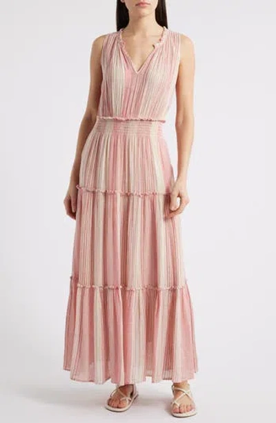 RAILS RAILS LOULOU STRIPE SLEEVELESS LINEN BLEND MAXI DRESS