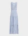 Rails Loulou Stripe Sleeveless Linen Blend Maxi Dress