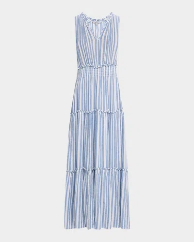 Rails Loulou Stripe Sleeveless Linen Blend Maxi Dress In Multi