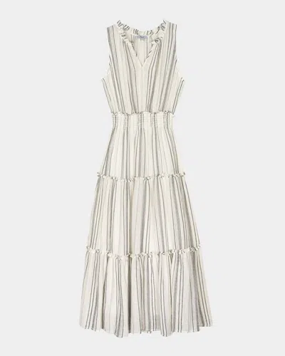 RAILS LOULOU STRIPED MIDI DRESS
