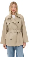 Rails Lucien Trench Coat In Taupe