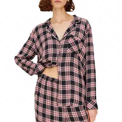 Rails Luna Pajama Set In Onyx Plum In Multi