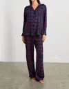 Rails Luna Plaid Pajama Set In Evergreen Fuschia Ice In Multi