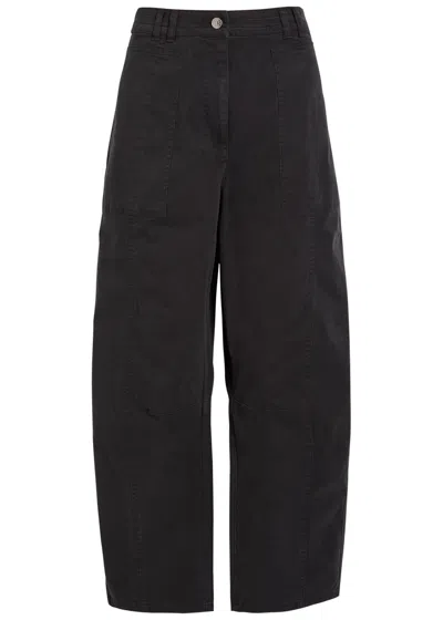 Rails Lunar Barrel-leg Stretch-cotton Trousers In Black