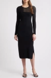 Rails Luz Sheer Yoke Dress In Black In Black