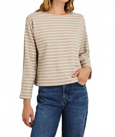 Rails Macy Top In Heather Beige Stripe