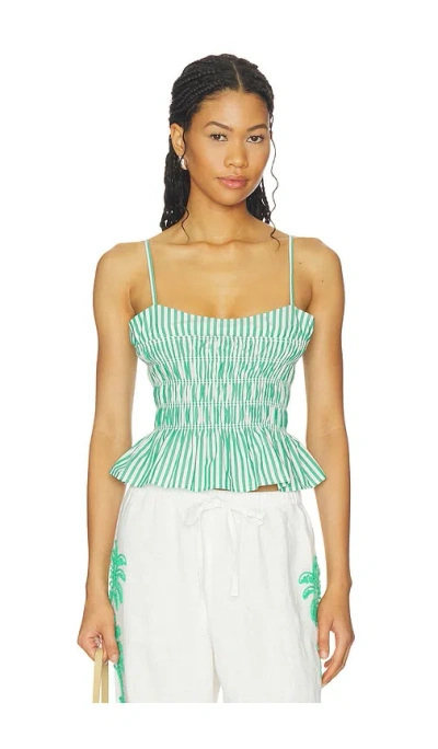 Rails Makenna Smocked Tank Top In Green