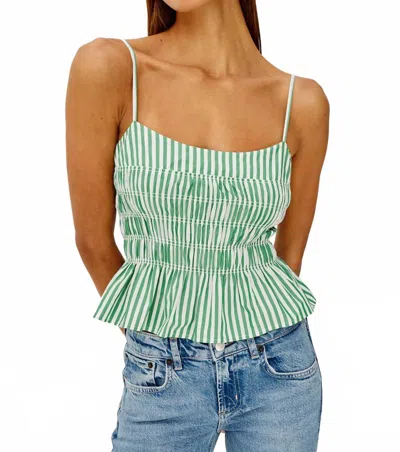 Rails Makenna Top In Emerald Stripe In Green