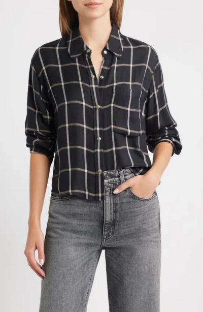 Rails Malin Windowpane Plaid Snap-up Shirt In Multi