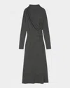 Rails Margaret Gathered Jersey Midi Dress In Gray