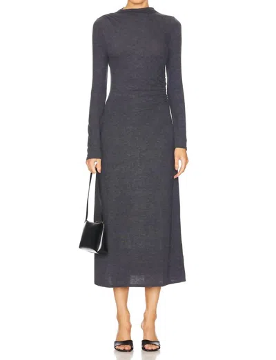 Rails Margaret High Neck Midi Dress In Charcoal In Gray