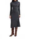 Rails Margaret Gathered Jersey Midi Dress In Gray