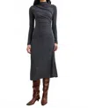 Rails Margaret Gathered Jersey Midi Dress In Gray