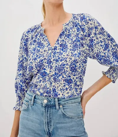 Rails Mariah Cotton Top In Blue Marguerite In Multi