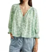Rails Mariah Floral Print Smocked Linen Blend Top In Multi