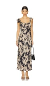 Rails Marigold Midi Dress In Charcoal Lily In Black