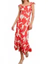 Rails Marigold Floral Flutter Sleeve Midi Dress In Multi