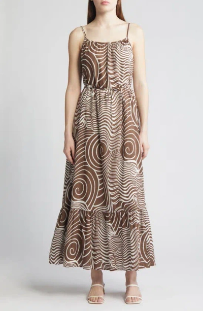 Rails Maris Swirl Print Tiered Cotton Maxi Dress In Swirls