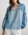 Rails Marli Top In Faded Blue In Blue