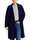 Rails Marta Womens V-neck 2button Closure Long Coat In Blue