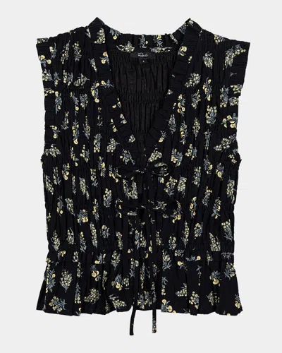 RAILS MARTINE RUFFLE-TRIM PEPLUM TANK TOP