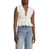 Rails Martine Seersucker Peplum Blouse In Ivory Seersucker