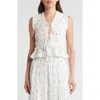 Rails Martine Top Lilac Roses In Lilac Roses White