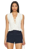 Rails Martine Seersucker Peplum Blouse In Ivory Seersucker