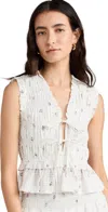 Rails Martine Top Lilac Roses In Lilac Roses White