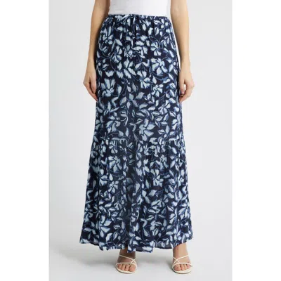 Rails Marulo Floral Tiered Maxi Skirt In Navy Jasmine