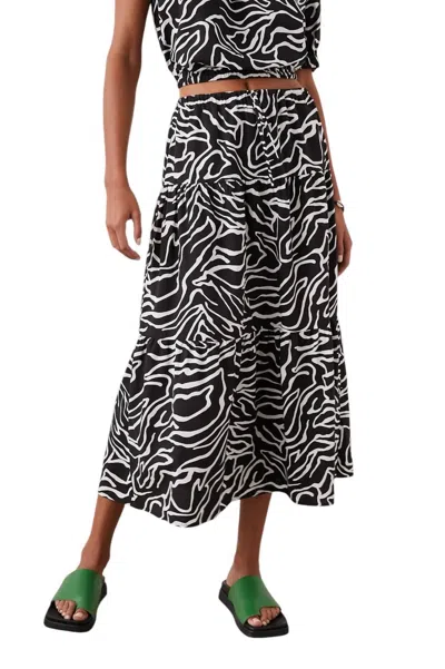 Rails Mary Skirt In Contour Lines In Black