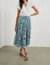 Rails Mary Skirt In Navy Leilani Floral In Blue