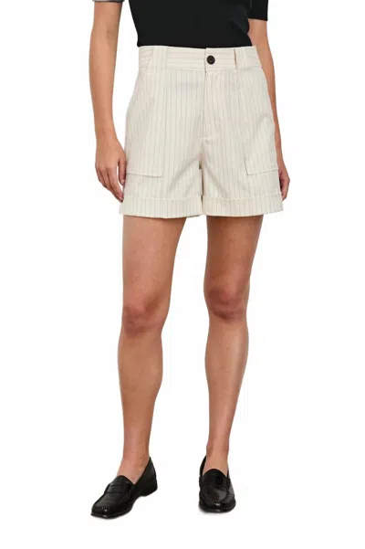 Rails Maryam High Waist Short In Birch Pinstripe In White